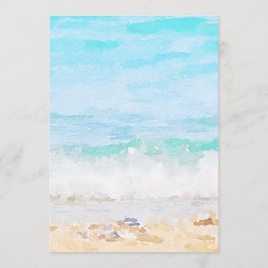 Strand Waterverf Menu (Achterkant)