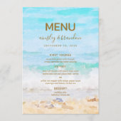 Strand Waterverf Menu (Voorkant)