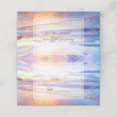 Strand Waterverf Roze Zonsopgang Bruiloft Plaatskaartje (Buitenkant ongevouwen)