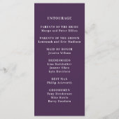 Strand Waterverf Roze Zonsopgang Bruiloft Programmakaart (Achterkant)