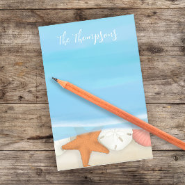 Strand Waterverf schelpen grillige kustblauw Post-it® Notes