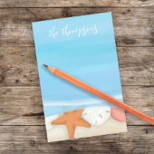 Strand Waterverf schelpen grillige kustblauw Post-it® Notes