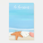 Strand Waterverf schelpen grillige kustblauw Post-it® Notes (Voorkant)