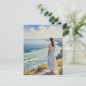 Strand Waterverf Studie D Feestdagenkaart (Staand voorkant)