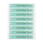 Strand Waterverf Zout Wrap Around Invite Labels Omwikkelbaar Adreslabel (Vel)