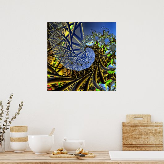 'Strand Wave' Poster (Keuken)