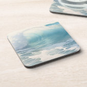 Strand Waves thema Schilderen Bier Onderzetter (Linkerzijde)