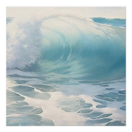 Strand Waves thema Schilderen Perfect Poster
