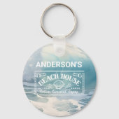 Strand Waves thema Schilderen Sleutelhanger (Voorkant)