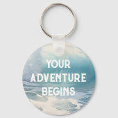 Strand Waves thema Schilderen Sleutelhanger (Achterkant)