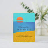 Strand We verhuisden naar de Sunshine State Nieuw  Aankondigingskaart (Staand voorkant)