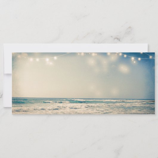  Strand Wedding Boarding Pass Ticket Wedding Kaart (Achterkant)