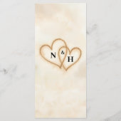 Strand Wedding Menu Sjabloon met Waterverf Oceaan (Achterkant)