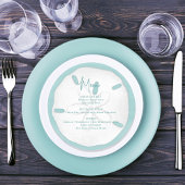 Strand Wedding Menu Turquoise Zand Dollar Kaart