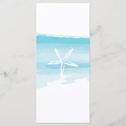 Strand Wedding Programma Rackkaart Programmakaart (Achterkant)