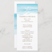 Strand Wedding Programma Rackkaart Programmakaart (Voorkant / Achterkant)