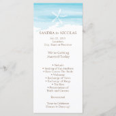 Strand Wedding Programma Rackkaart Programmakaart (Voorkant)