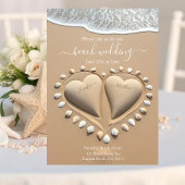 Strand Wedding-Sand Hearts Kaart