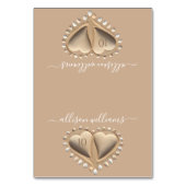 Strand Wedding Sand Hearts-Place Cards Kaart (Voorkant)