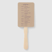 Strand Wedding Sand Hearts Wedding Program Handwaaier (Achterkant)