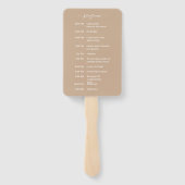 Strand Wedding Sand Hearts Wedding Program Handwaaier (Achterkant)