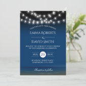 Strand Wedding String Lichten Zomer Night Breeze Kaart (Staand voorkant)