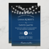 Strand Wedding String Lichten Zomer Night Breeze Kaart (Voorkant / Achterkant)