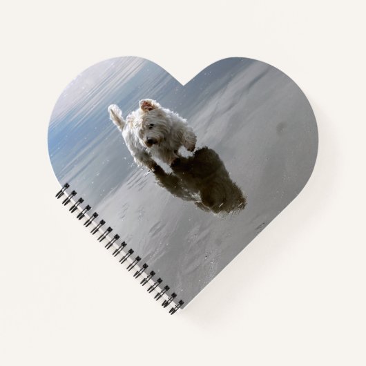 Strand Westie Reflectie Foto Notitieboek (Voorkant)