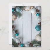 Strand Whitewash Turquoise 4-Foto Vrolijk Kerstfee Kaart (Achterkant)