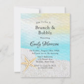 Strand Wit Zand Brunch en Mousserende Wijn Kaart (Voorkant)