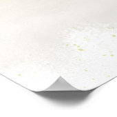 Strand Witte Zeester Elegante Feest Banner Poster (Hoek)