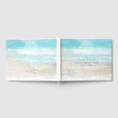 Strand Witte Zeester Elegante Huwelijk Tropisch Gastenboek (Volledig)