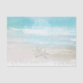 Strand Witte Zeester Elegante Zomer Bruiloft Tissuepapier (Voorkant)