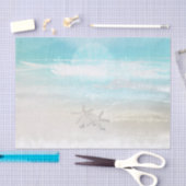 Strand Witte Zeester Elegante Zomer Bruiloft Tissuepapier (Craft)