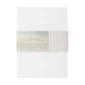 Strand Witte Zeester Elegante Zomer Bruiloft Uitnodigingen Wikkel (Achterkant Voorbeeld)