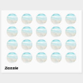 Strand Witte Zeester Elegante Zomer Party Favor Ronde Sticker (Vel)