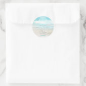 Strand Witte Zeester Elegante Zomer Party Favor Ronde Sticker (Tas)