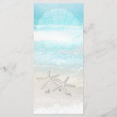 Strand Witte Zeester Elegante Zomer Receptie Menu (Achterkant)
