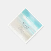 Strand Witte Zeester Elegante Zomer Receptie Servetten (Hoek)