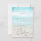 Strand Witte Zeester Elegante Zomer RSVP Kaart (Voorkant)