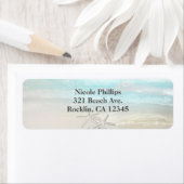 Strand Witte zeester Elegante Zomer Uitnodiging Etiket (Insitu)