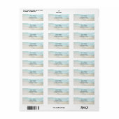 Strand Witte zeester Elegante Zomer Uitnodiging Etiket (Full Sheet)