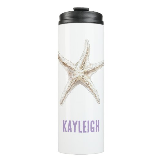 Strand Witte Zeester Thermosbeker (Voorkant)