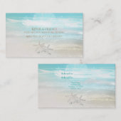 Strand Witte Zeesterren Elegante Zomer Verwijs een Aanbevelingskaartje (Voorkant / Achterkant)