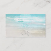 Strand Witte Zeesterren Elegante Zomer Verwijs een Aanbevelingskaartje (Achterkant)