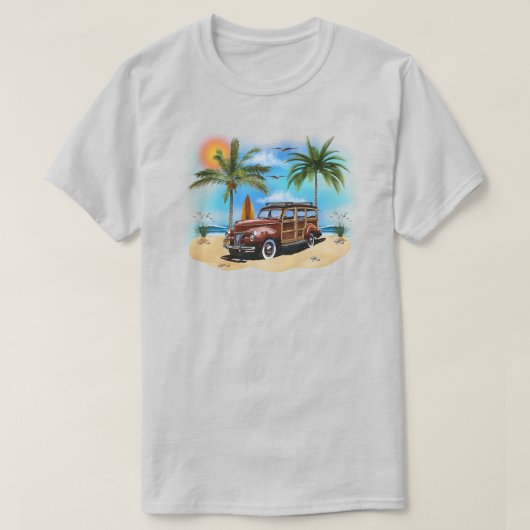 Strand Woody Wagon T-shirt (Design voorkant)