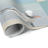 Strand Yoga Zeevogels Terns Fun Fotografisch Cadeaupapier (Rol Hoek)