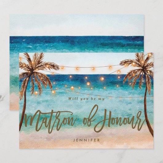 strand zal je matron worden van een eerbiedvoorste bedankkaart (Voorkant / Achterkant)