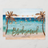 strand zal je mijn bruidbruidskaartje zijn bedankkaart (Voorkant / Achterkant)