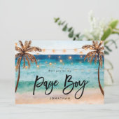 strand zal je mijn voorstel zijn bedankkaart (Staand voorkant)